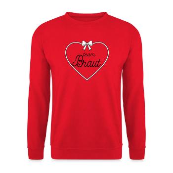 Team Bridal Heart Bow Design - Unisex Sweatshirt - red - Front - Alina (178cm) & Michal (187cm)