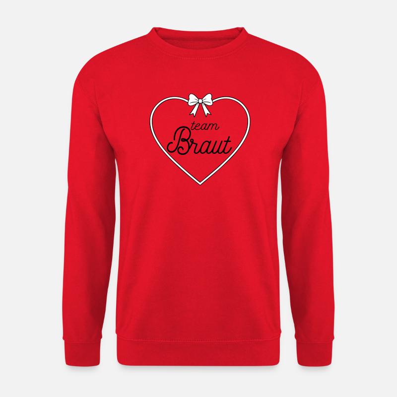 Team Braut Herz Schleife Design - Unisex Pullover - Rot