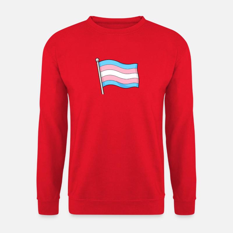 Transgender Flag Pastel Wave - Unisex Sweatshirt - red