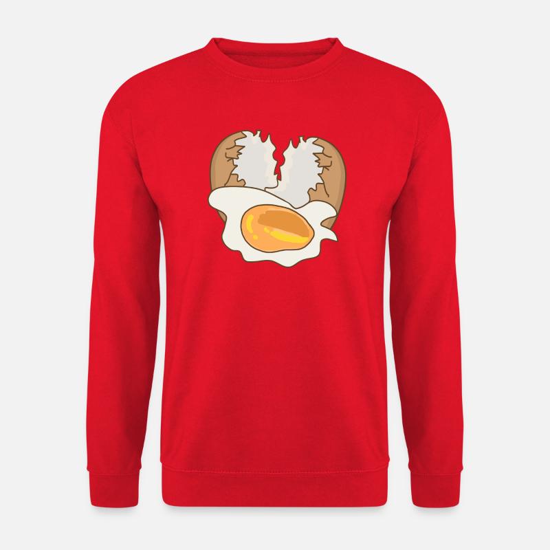 Mirror with eggshell - Unisex Sweatshirt - red