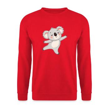 Koala Happy Kawaii Drawing - Unisex Sweatshirt - red - Front - Alina (178cm) & Michal (187cm)