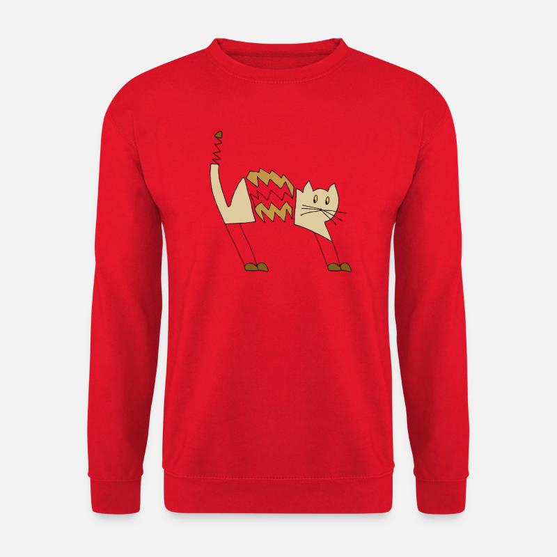 Katze - Unisex Pullover - Rot
