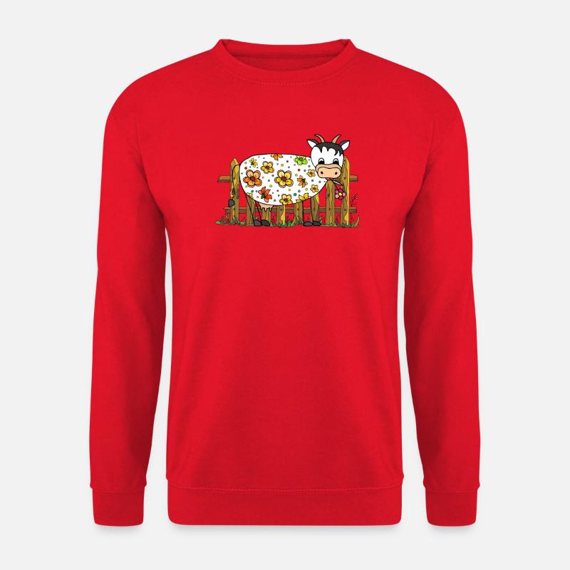 Kuh - Unisex Pullover - Rot