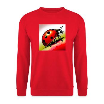 Marienkäfer - Unisex Pullover - Rot - Vorne - Alina (178cm) & Michal (187cm)