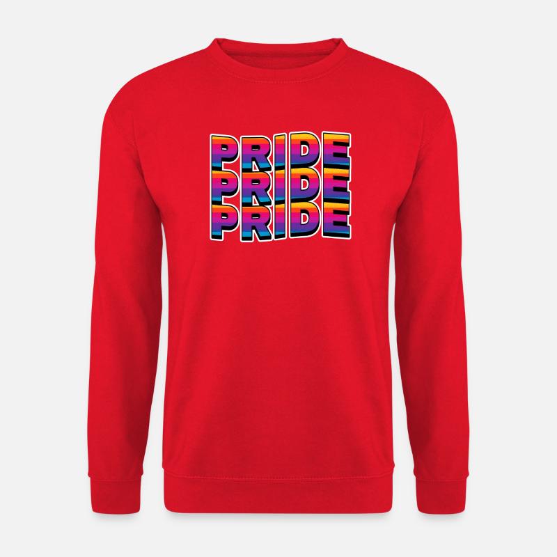 Pride Rainbow Lettering - Unisex Sweatshirt - red