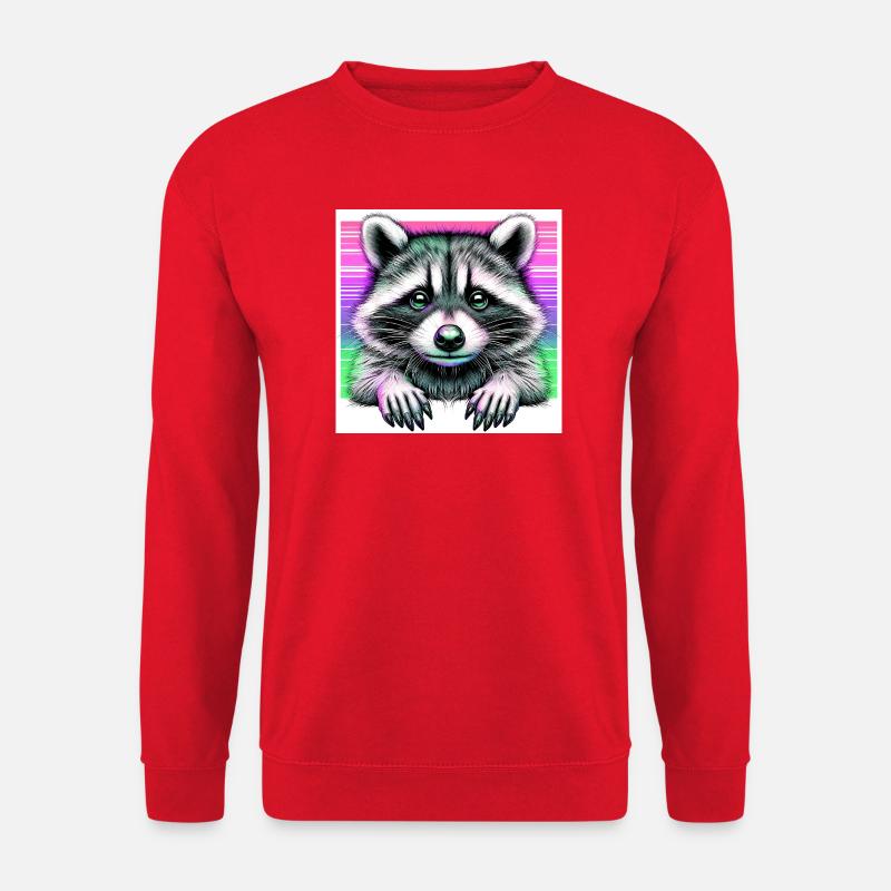 Raccoon - Unisex Sweatshirt - red