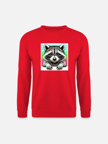 Waschbär - Unisex Pullover - Rot