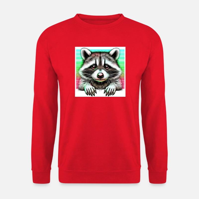 Raton laveur - Sweat-shirt Unisexe - rouge