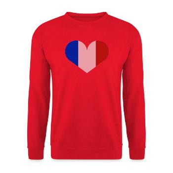 Drapeau français - Sweat-shirt Unisexe - rouge - Devant - Alina (178cm) & Michal (187cm)
