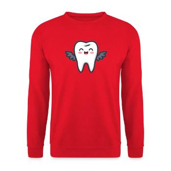 tooth - Unisex Sweatshirt - red - Front - Alina (178cm) & Michal (187cm)