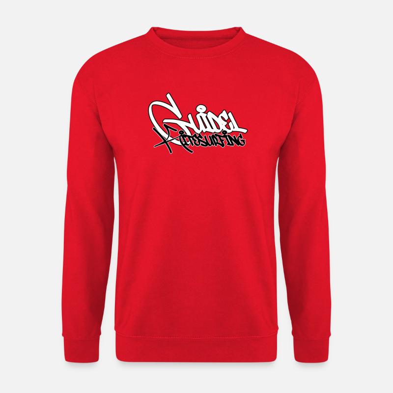 Surf Graffiti Kontrast-Tippfehler - Unisex Pullover - Rot