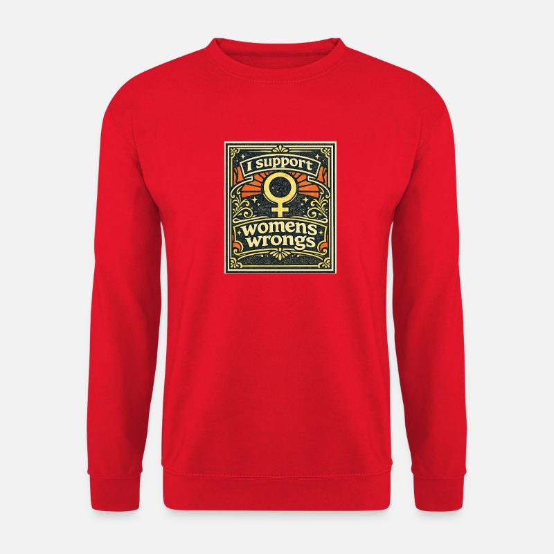 Support Women’s Rights Emblem - Unisex Sweatshirt - red