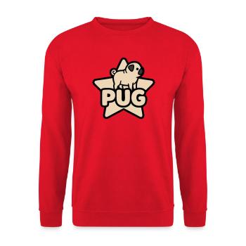 Marqueur de la bannière Étoile de Carlin - Sweat-shirt Unisexe - rouge - Devant - Alina (178cm) & Michal (187cm)