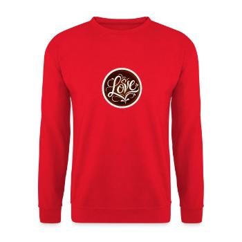 Coffee Love Latte Art Kaffee Design - Sweat-shirt Unisexe - rouge - Devant - Alina (178cm) & Michal (187cm)