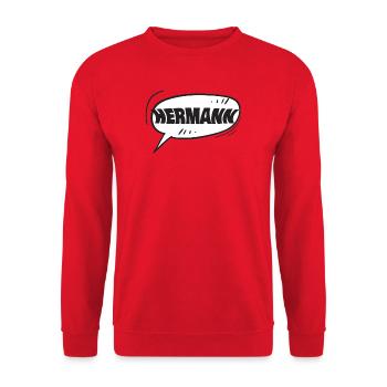 Prénom Hermann - Sweat-shirt Unisexe - rouge - Devant - Alina (178cm) & Michal (187cm)