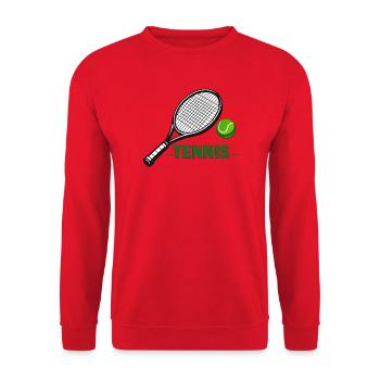 Tennis Design - Unisex Sweatshirt - red - Front - Alina (178cm) & Michal (187cm)