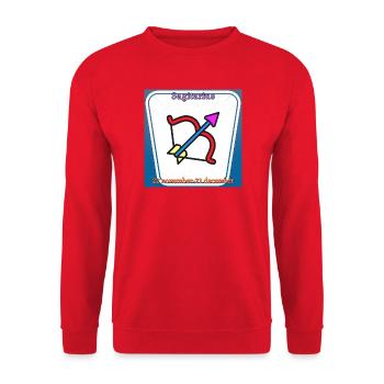 Sagittaire - Sweat-shirt Unisexe - rouge - Devant - Alina (178cm) & Michal (187cm)