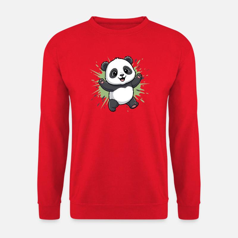 Fond du Panda Spritz Câlin - Sweat-shirt Unisexe - rouge