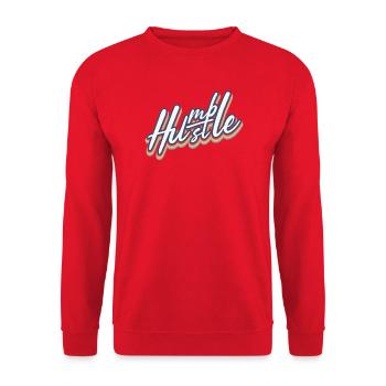 Humble Hustle Entrepreneur Homme d’affaires Businesswo - Sweat-shirt Unisexe - rouge - Devant - Alina (178cm) & Michal (187cm)