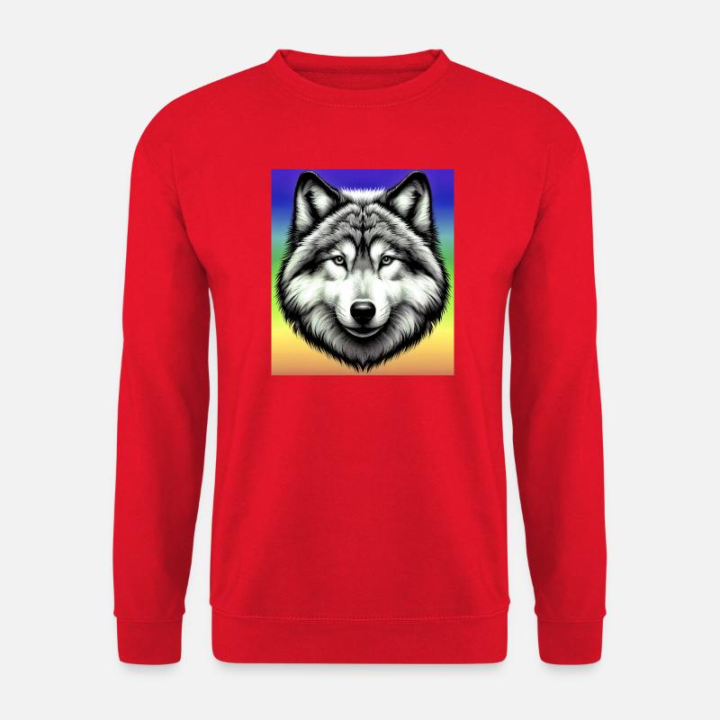 Wolf - Unisex Sweatshirt - red
