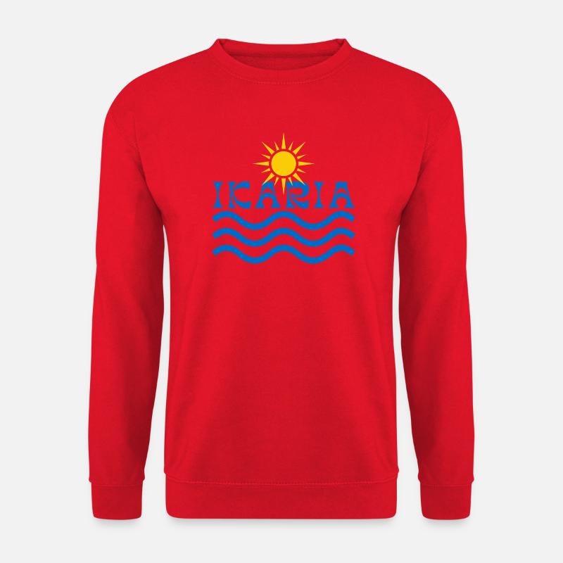 Ikaria Sun & Waves - Unisex Sweatshirt - red