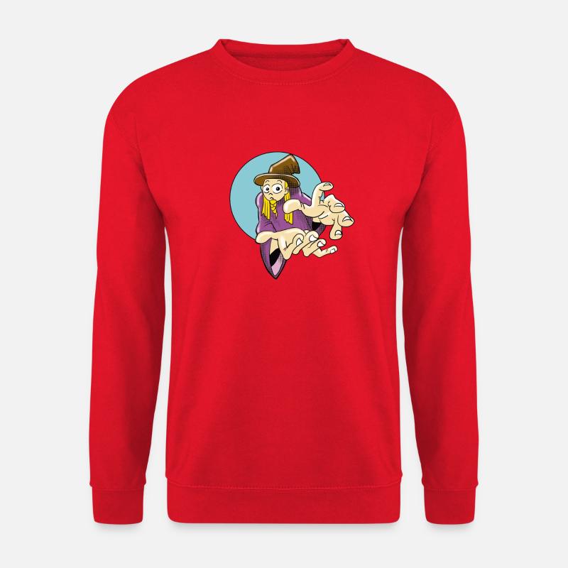 Fordernder Zauberer Illustration - Unisex Pullover - Rot