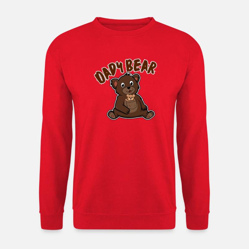 Papa Bear and his Bear - Unisex Sweatshirt - red