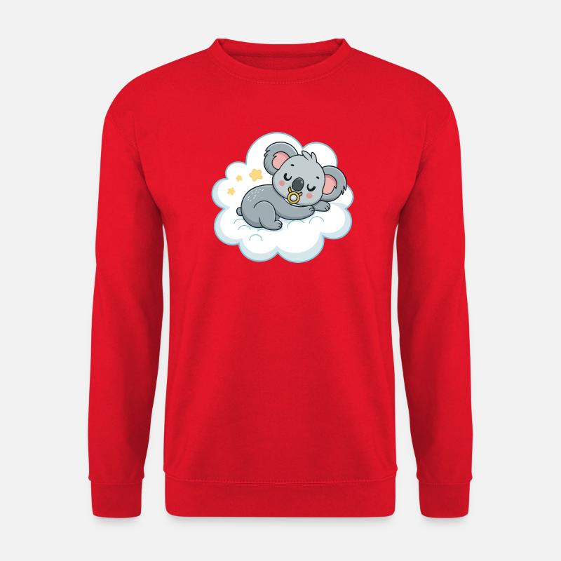 Traumhafter Koala auf Schnullerwolke - Unisex Pullover - Rot