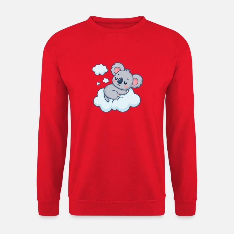 Schläfrige Koala-Wolke - Unisex Pullover - Rot