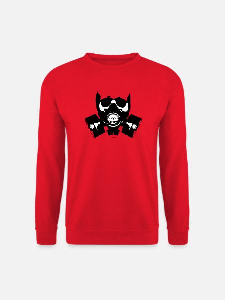 Gasmaske Skullsilhouette - Unisex Pullover - Rot