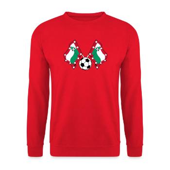 Drapeaux de football Meppel – Fierté du football - Sweat-shirt Unisexe - rouge - Devant - Alina (178cm) & Michal (187cm)