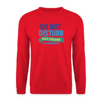 Ne pas interrompre l’ouverture de paquets en cours de trading - Sweat-shirt Unisexe - rouge - Devant - Alina (178cm) & Michal (187cm)
