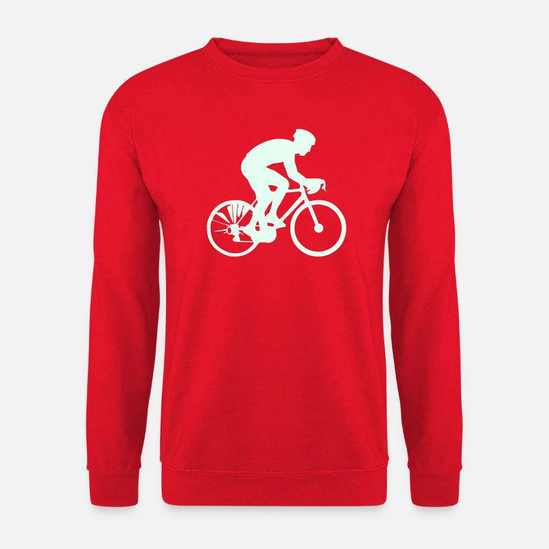 Cyclist Silhouette Mint - Unisex Sweatshirt - red