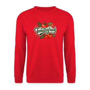 Tomatenfreak - Unisex Pullover - Rot - Vorne - Alina (178cm) & Michal (187cm)