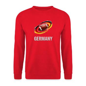 Graphique du tourbillon de football allemand - Sweat-shirt Unisexe - rouge - Devant - Alina (178cm) & Michal (187cm)