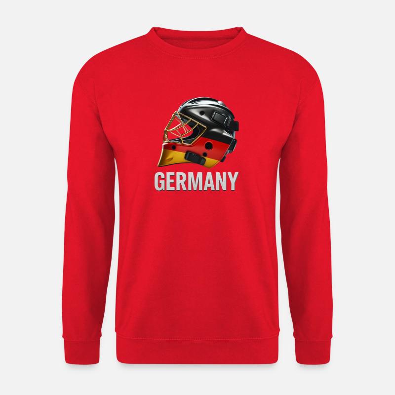 Germany Flag Helmet Graphic - Unisex Sweatshirt - red