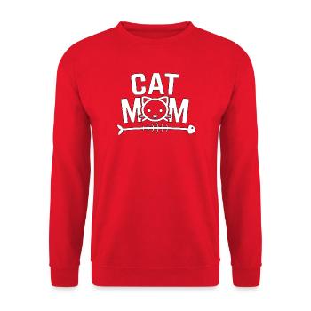 Cat Mum Shirt - Unisex Sweatshirt - red - Front - Alina (178cm) & Michal (187cm)