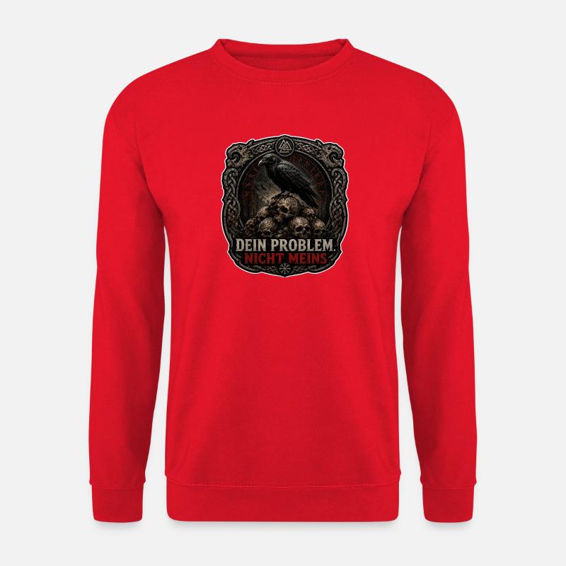 Dein Problem Nicht Meins Gothic Patch - Unisex Pullover - Rot