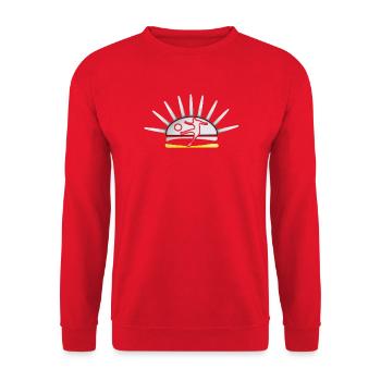 Table de baby-foot solaire - Sweat-shirt Unisexe - rouge - Devant - Alina (178cm) & Michal (187cm)