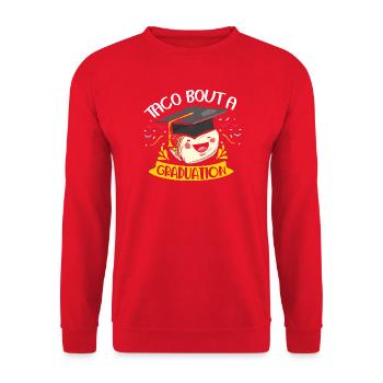 taco bout a graduation - Unisex Sweatshirt - red - Front - Alina (178cm) & Michal (187cm)