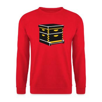 Bienenstock Beute Imkerei Bienenhaus Imker - Unisex Pullover - Rot - Vorne - Alina (178cm) & Michal (187cm)