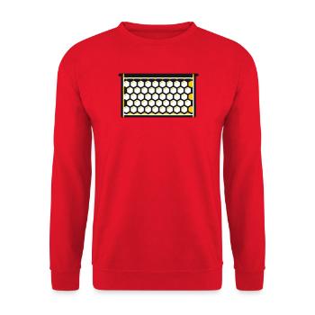  Bienenwabe Rähmchen Imkerei Honigernte Bienen - Unisex Pullover - Rot - Vorne - Alina (178cm) & Michal (187cm)