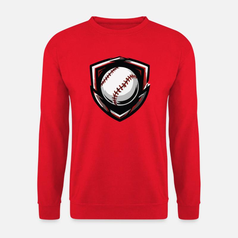 Baseball Shield Ball - Unisex Sweatshirt - red