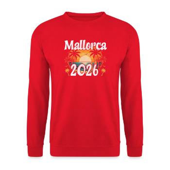 Mallorca 2026 - Unisex Pullover - Rot - Vorne - Alina (178cm) & Michal (187cm)