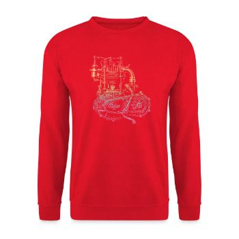 motorcycle - Unisex Sweatshirt - red - Front - Alina (178cm) & Michal (187cm)