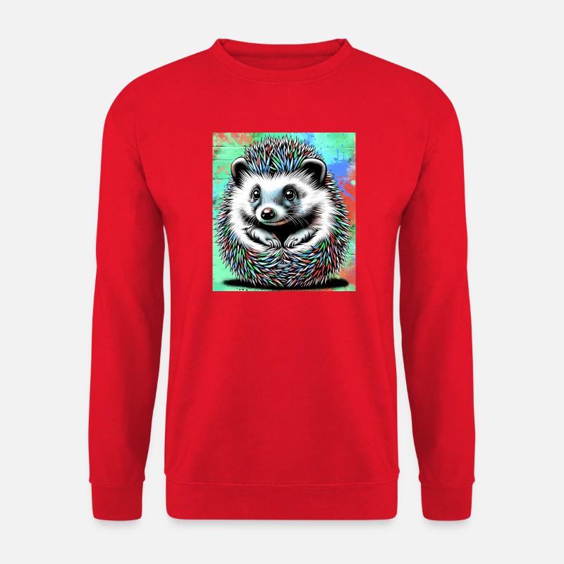 hedgehog - Unisex Sweatshirt - red