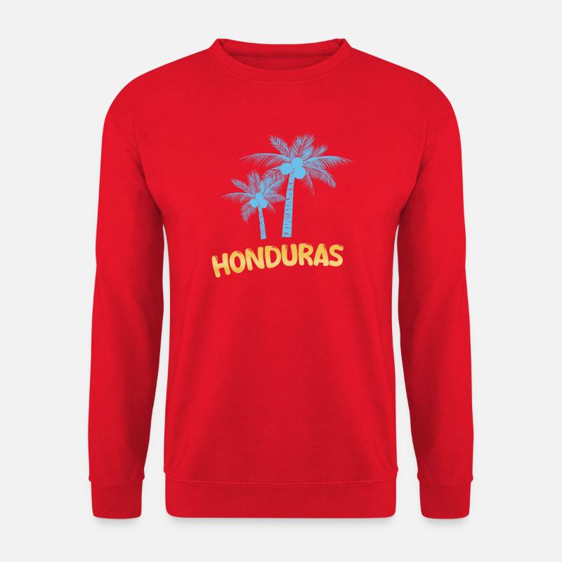 Honduras als Palmen - Unisex Pullover - Rot