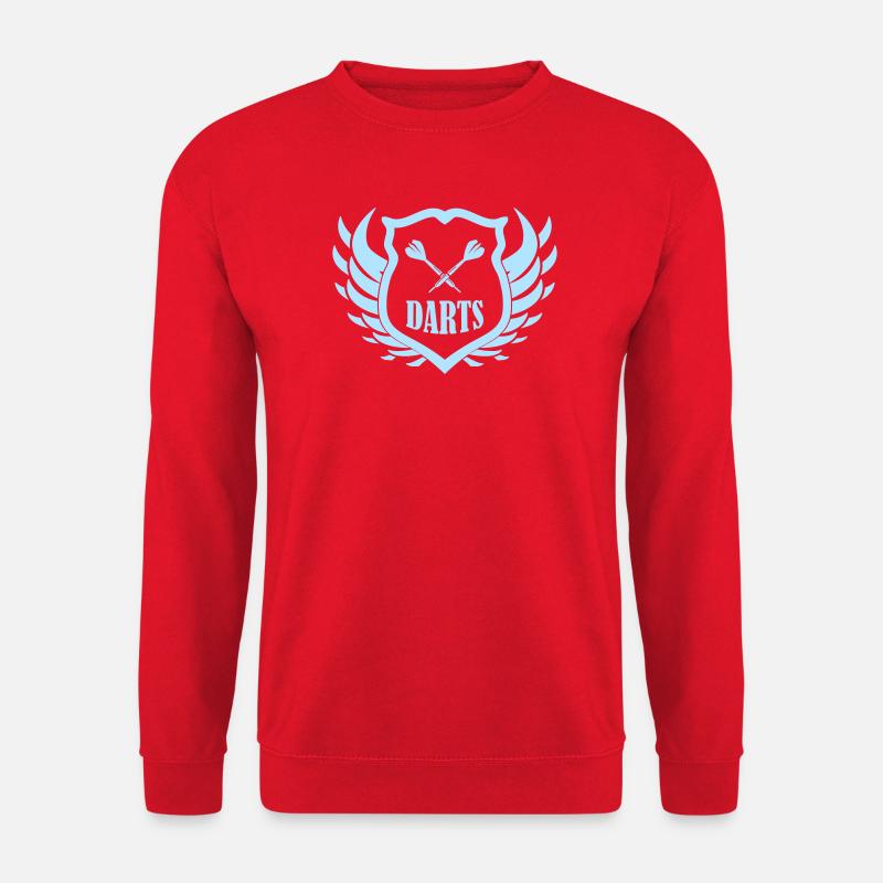 Darts Schild Emblem Flügeln - Unisex Pullover - Rot