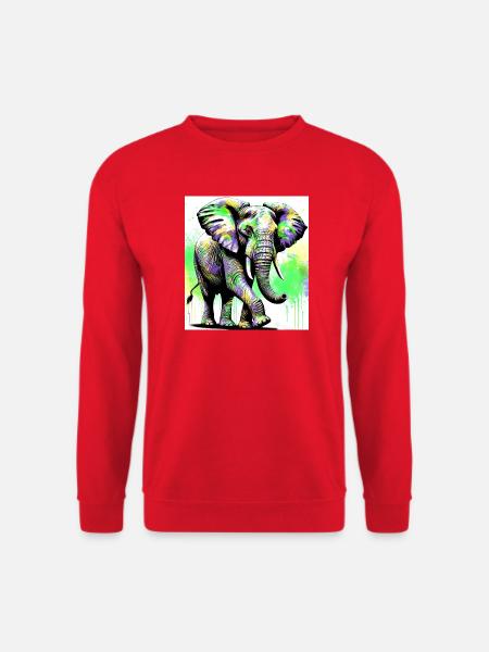 Elefant - Unisex Pullover - Rot