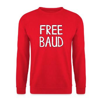 FREE BAUD - Unisex Sweatshirt - red - Front - Alina (178cm) & Michal (187cm)